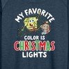 Women's - SpongeBob SquarePants - My Favorite Color Is Christmas Lights Lightweight French Terry Slouchy - 2 of 4