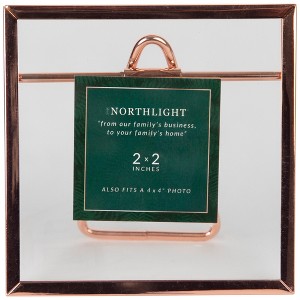 Northlight Square Picture Frame for a 4" x 4" Photo with an Easel Back - 4.25" - Rose Gold - 1 of 4