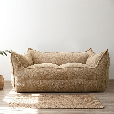 Clearance Sales Boucle Bean Bag Sofa, Upholstered Bean Bag Chair for Adults and Kids, Cozy Lazy Couch for Living Room or Apartment – Cuddlewood