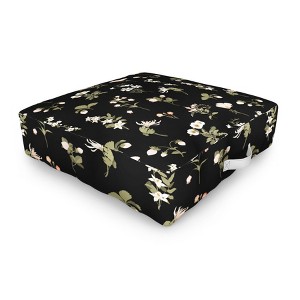 Iveta Abolina Pineberries Botanicals Black Outdoor Floor Cushion - Deny Designs - 1 of 2