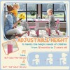 Lirago Kids Wood Table and 2 Chairs Set with Easy Wipe Tabletop Adjustable Height Children Activity Table Toddler Furniture Set with Storage Pink - 4 of 4