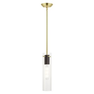 Livex Lighting Beckett 1 - Light Pendant in  Satin Brass - 1 of 1