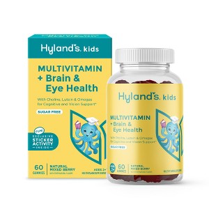 Hyland's Naturals Kids' Sugar Free Multivitamin + Brain & Eye Health - 60ct - 1 of 4