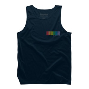 Adult Design By Humans Pride Rainbow Barcode To Be Yourself By mikmom Tank Top - 1 of 2