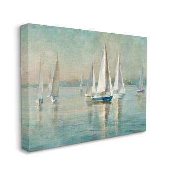 Stupell Industries Traditional Sailboats Water Lake Relaxed Nautical Painting