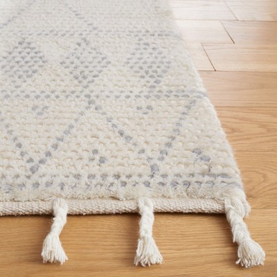 Ivory Shag Hand-Tufted Wool Area Rug 4' x 6'