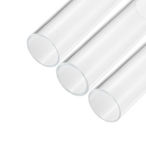 Unique Bargains Lamp Lantern Water Cooling System Acrylic Round Pipes Clear 3 Pcs 6" - 1 of 4