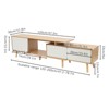 YIYIBYUS Modern Farmhouse Television Stand Media Console Credenza Table for Living Room, White - 4 of 4