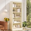 Vynxaria Decorative 5-Tier Tall Bookcase ¨C Adjustable Shelves Storage Organizer in Beige & Yellow - 3 of 4