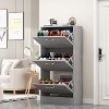 Famapy 3-Tiers Entryway Shoe Cabinet With Flipped Drawers - image 4 of 4