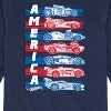 Boys' - Hot Wheels - America Red White and Blue Cars Long Sleeve Graphic T-Shirt - 2 of 4