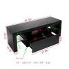 51'' Black TV Stand High-Gloss With Drawer and LED light - 4 of 4