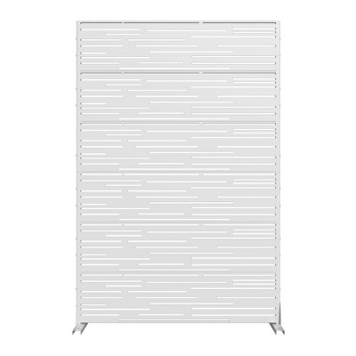 Lirago 72 in Outdoor Privacy Panel Galvanized Metal Fence