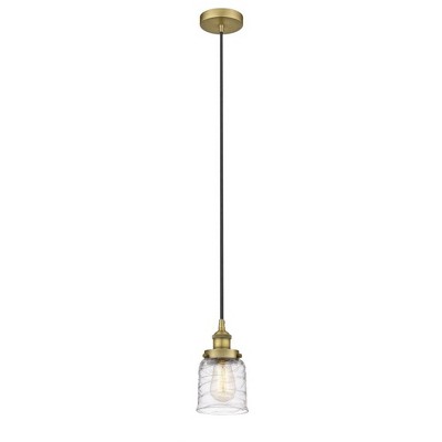 Bell - 1 Light Cord Hung Mini Pendant In Modern Style-9.5 Inches Tall and 5 Inches Wide