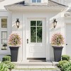 2-Pack Artificial Shrubs with Ground Spikes, UV Resistant Fabric Outdoor Bushes for Garden, Porch & Indoor Decor - 4 of 4