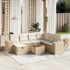 vidaXL Garden Sofa Set Beige, Cream White - 2 of 4