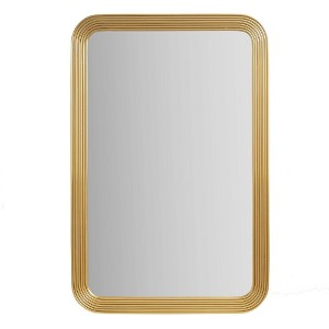 Madison Park 23"x35" Aurelia Rectangle Metal Frame Fluted Wall Mirror: Luxury Glam Decor, No Assembly Required - 1 of 4