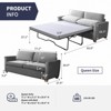 Mjkone Modern Velvet  2-in-1 Pull Out Sleep Sofa Bed - 2 of 4
