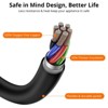 RV Extension Cord 50 Amp -  Outdoor with Grip Handle, 6/3+8/1 Gauge STW 4 Prong RV Power Cord Waterproof, NEMA 14-50P to 14-50R - 3 of 4