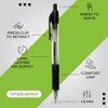 Simply Genius 200-Pack Retractable Black Pens for Schools, Notebooks, Smooth Writing Ball Point Pens with Comfort Grip, Black Ink - 3 of 4