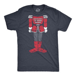 Mens Nutcracker Body T Shirt Funny Xmas Party Figurine Doll Tee For Guys - Crazy Dog Men's T Shirt - 1 of 4