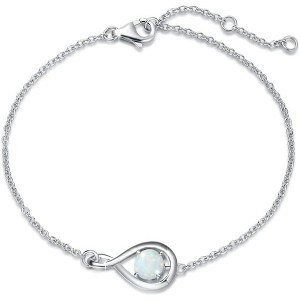 Infinity Birthstone Bracelet - 925 Sterling Silver Adjustable Chain, Fine Jewelry Gift for Women - 1 of 4