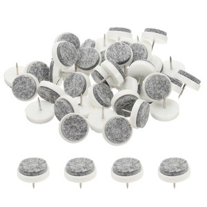 Unique Bargains Wooden Chair Sofa Cabinet Table Leg Floor Protector Round Nail-on Felt Pads 40 Pcs - 1 of 3