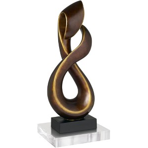 Studio 55D Open Infinity 25" High Gold Sculpture With 8" Square Riser - 1 of 4