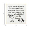 Slickblue Funny Queso & Margarita Wood Sign – Rustic Wall Decor for Kitchen or Bar – 7x7 Inches, Color Options - 3 of 3
