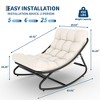 GustoWave 61'' Oversized Rocking Chairs with Comfy Cushions, Sturdy Metal Frame, Rocking Chair for Nursery - 3 of 4