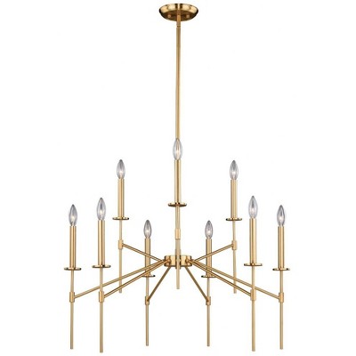 9.5 X 29.5 Metal Rochefort Round Chandelier Gold - Cal Lighting