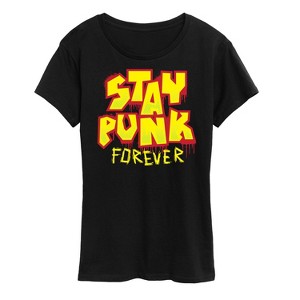 Women's - Instant Message - Stay Punk Forever Short Sleeve Graphic T-Shirt - 1 of 4