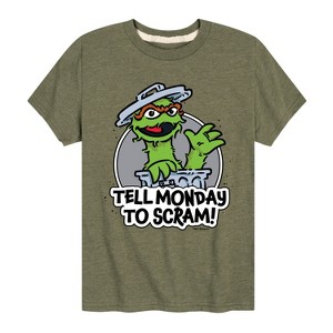 Boys' - Sesame Street - Tell Monday To Scram Short Sleeve Graphic T-Shirt - 1 of 4