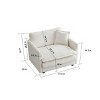 Modular Chenille Upholstered Accent Chair Set of 2,Living Room Comfy Side Chairs with Toss Pillow–The Pop Home - 4 of 4