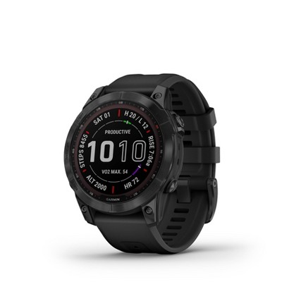 Garmin fenix 7 Sapphire Solar GPS Smartwatch - negro/carbon - DLC