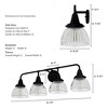 Hunter Fans Cypress Grove 4 - Light Vanity in  Natural Iron - 3 of 4