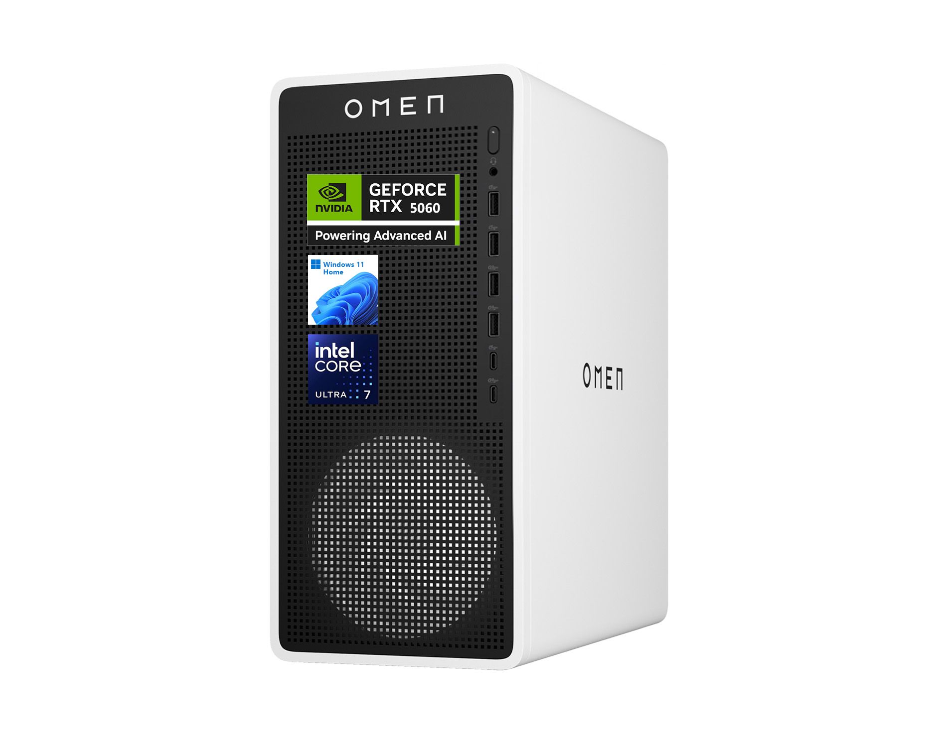 HP Omen 16L Gaming Desktop, Core Ultra 7 265F, RTX 5060 8GB, 64GB DDR5, 1TB NVMe SSD, Wi-Fi 6, Windows 11 Pro