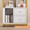 Jojoka 67 Inch Bookshelf, 5-Tier Metal Frame Storage Rack, Industrial Open Bookcase, Farmhouse Storage Organizer with Open Shelves,Gold - 4 of 4