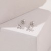 Girls' Simply Square CZ Solitaire Screw Back Sterling Silver Earrings - Clear - In Season Jewelry - 4 of 4