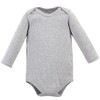 Hudson Baby Cotton Long-Sleeve Bodysuits 5pk, Gray Penguin - image 2 of 4