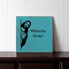 Slickblue Rustic Jesus Quote Wall Sign 7x7 – Solid Wood Plaque for Shelf or Hanging, Funny Faith Decor, Color Options - 2 of 3