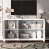 JUJABU Modern TV Console with Storage for up to 65" TVs, Entertainment Cabinet with Solid Wood Legs for Living Room - White - 3 of 4