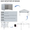 Aghana Digitals Cream Pop Up Canopy Tent: 10x10ft UV30+ Shelter with 3 Sidewalls, Adjustable - 4 of 4