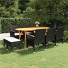 vidaXL Dining Set - Black, Cream White - 2 of 4