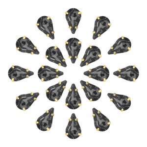 Unique Bargains Glass Craft Embellishments Flat Back Four Claws Teardrop Gems 20 Pcs - 1 of 4