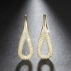 Teardrop Hook Drop Earrings for Women Clear Cubic Zirconia Ginger Lyne Collection (Gold) - 2 of 4