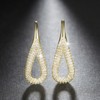 Teardrop Hook Drop Earrings for Women Clear Cubic Zirconia Ginger Lyne Collection  (Gold) - image 2 of 4