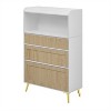 Maliang Modern Design Storage Cabinet, White Solid Wood Frame - 2 of 4