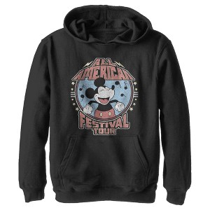 Boy's Disney Mickey All American Festival Tour Pull Over Hoodie - 1 of 4