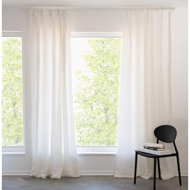100% French Linen Window Curtain Set | BOKSER HOME, 1 of 9